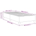 Cama Box Spring  Verde Claro Gris 80x200 cm Tela de Pana
