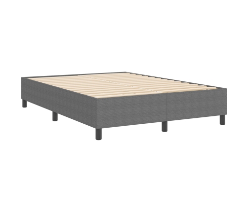 Cama Box Spring  Gris Claro 140x200 cm Tela de Corduroy