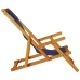 Sillas de Playa Plegables  2 pcs Azul Madera Maciza de Acacia y Textileno