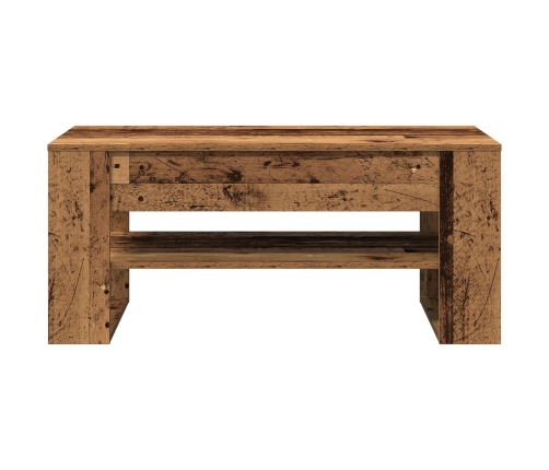 Mesa de café  de madera reciclada 102x55x45 cm de madera de ingeniería