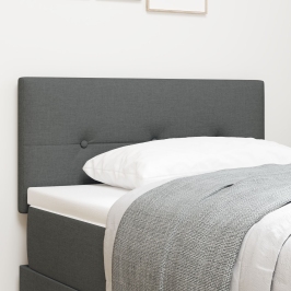 cabecero de  con botones tapizado gris oscuro de 80 cm