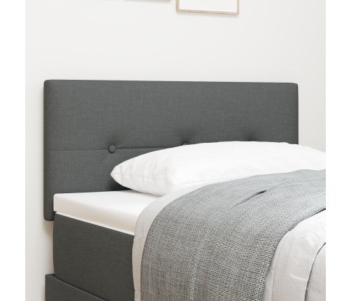 cabecero de  con botones tapizado gris oscuro de 80 cm