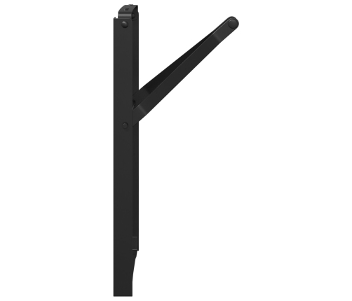 Patas de Banco de Cerveza 2 pcs Plegables de Acero Negro Recubierto en Polvo
