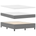 Cama con Box Spring  con Colchón Gris Claro 140x200 cm Tela de Loros