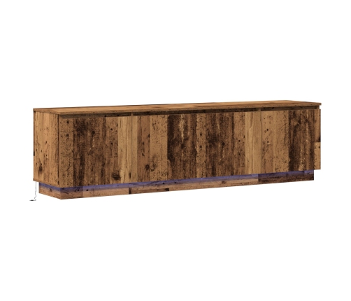 mueble de TV  con LED madera vieja 180x38x49 cm madera elaborada