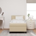 Cama con Box Spring  con Colchón Beige 90x200 cm Tela de Corduroy