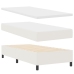 Cama con somier y colchón LED crema 90x200 cm tela de corduroy