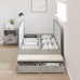 Cama con Almacenamiento  Gris Concreto Madera 236.5 x 100 x 31.5 cm