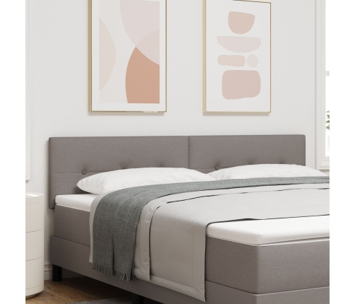 Cabezal  Tufted con botones Taupe 180 cm en tela