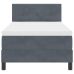 Cama con Somier y Colchón  Gris Oscuro 90x200 cm de Terciopelo