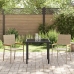 Juego de Comedor de Jardín de 3 Piezas Beige Poliratán