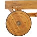 Tumbona plegable  con ruedas y cojín rojo de madera de teca