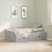 Marco de cama  gris concreto 75x190 cm