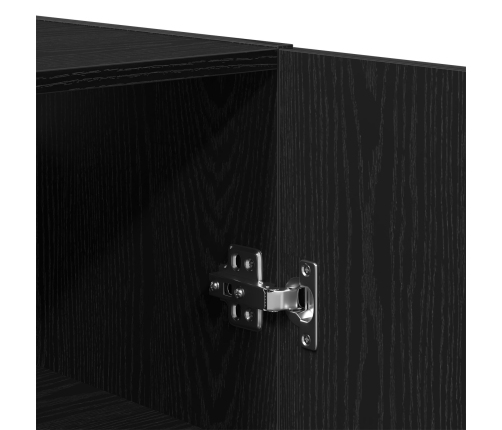Armario de pared  roble negro 60x31x60 cm madera elaborada