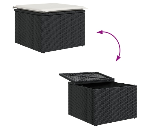 Set de comedor de jardín  Conjunto de 6 Beige, Negro