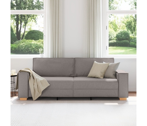Sofá de 3 plazas  Taupe 180 cm Tela