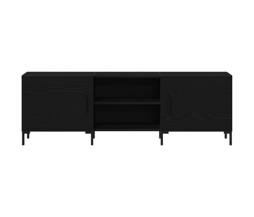 Cabinet de Televisión  Negro Roble 150x30x50 cm Madera Elaborada