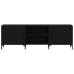 Cabinet de Televisión  Negro Roble 150x30x50 cm Madera Elaborada