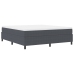 Cama con somier  con colchón gris oscuro super king tela de corduroy
