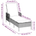Tumbona Beige y blanco crema Ratán PE 157 x 55 x 92 cm Plegable