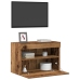Mueble de TV de pared con luces LED Madera vieja 60x30x40 cm