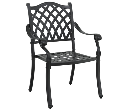 Set de 4 Negro Aluminio Fundido 6 Personas Asientos Múltiples