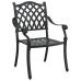 Set de 4 Negro Aluminio Fundido 6 Personas Asientos Múltiples