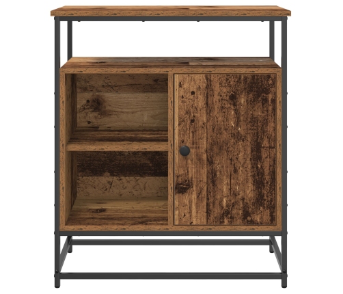 Aparador de Madera Vieja 69x35x80 cm de Madera Ingenierizada y Acero