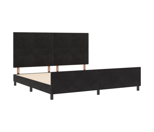 Estructura de Cama Negra 200x200 cm Terciopelo