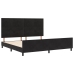 Estructura de Cama Negra 200x200 cm Terciopelo
