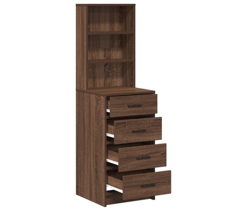 Almacén Alto Marrón Roble 40x41x135 cm Madera Ingenierizada