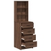 Almacén Alto Marrón Roble 40x41x135 cm Madera Ingenierizada