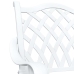 Conjunto de Bistro de Jardín de 3 Piezas  de Aluminio Fundido Blanco