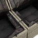 Conjunto de comedor de jardín de 8 piezas con almohadas ratán sintético gris claro