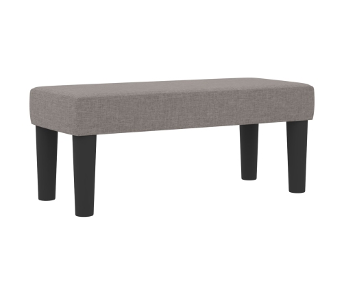 Cama con Somier con Colchón y Banco Taupe 100x200 cm Tela