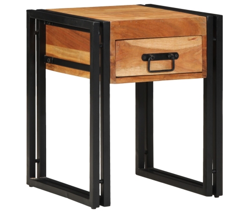 Mesa Auxiliar  40x40x50 cm de Madera Maciza de Acacia