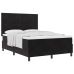 Cama con somier  y colchón Negro 140x200 cm Terciopelo
