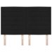 Cabecera  diseño de líneas LED negra 160 cm tela