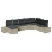 Conjunto de Sofás de Jardín  Conjunto de 8 Gris Claro