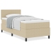 Cama con Box Spring  con Colchón Beige 90x200 cm Tela de Corduroy
