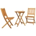 Conjunto de Bistro de Jardín de 3 Piezas  de Madera Sólida de Acacia