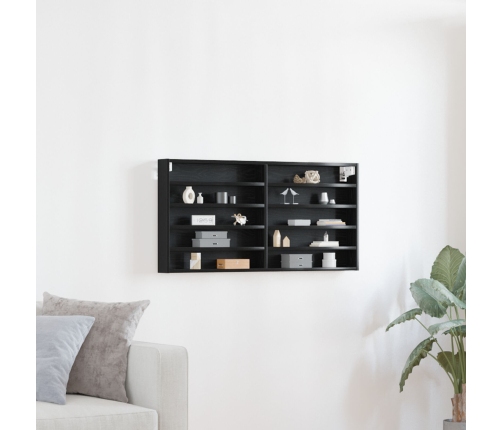 Mueble de exhibición montado en la pared de  en madera de roble negro