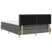 Cama con Box Spring  con Colchón y LED Gris Oscuro 140x200 cm Tela