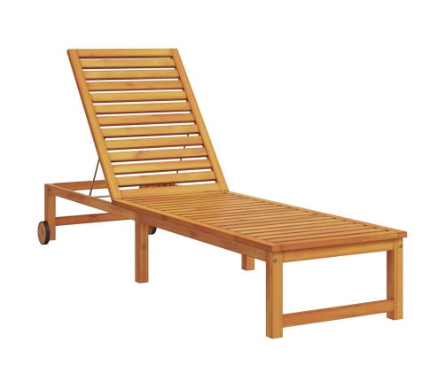 Tumbonas  2 pcs Madera Sólida de Teca, Tumbona  Madera Sólida de Teca