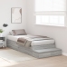 Marco de Cama con Almacenamiento  Gris sonoma Madera elaborada