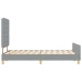 Estructura de cama de tela gris claro 160x200 cm