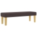 Cama Box Spring  con Colchón y Banco Marrón Oscuro 200x200 cm Tela