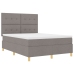 Cama Tapizada  con Colchón Taupe 140x190 cm Tela