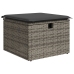 Conjunto de Sofás de Jardín  de 6 Piezas con Cojines Gris Rattan Poli