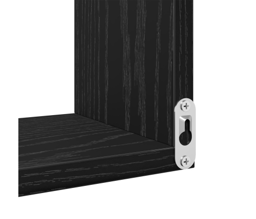 Estante de esquina  Negro Roble 40x40x49.5 cm Madera elaborada